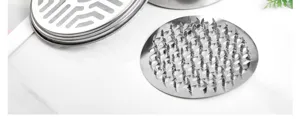 Vue detaillee du support de spirale anti-moustiques en acier inoxydable avec picot.