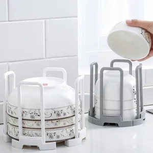 Escurridor de Platos Retráctil de Plástico Organizador de Almacenamiento de Vajilla de Cocina