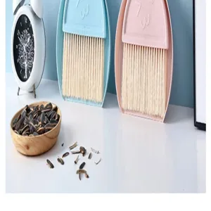 Mini desktop broom and dustpan set plastic clean brush for table keyboard office home use