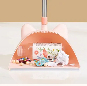 Haushalt rosa Katzenohr Kehrschaufel und Besen Set Detail Müllsammlung Kapazität.