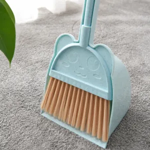 Mini süßer Bär Besen und Kehrschaufel Set Tischreinigung Werkzeug für Zuhause platzsparend