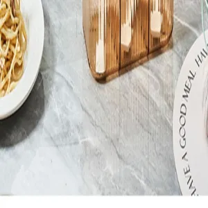 Multi-grid kitchen seasoning jar detail view, amber fluted condiment storage container set.