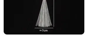 Edelstahl Topfbürste Nahaufnahme Detail, feine Drahtborsten mit 7cm Größenangabe.