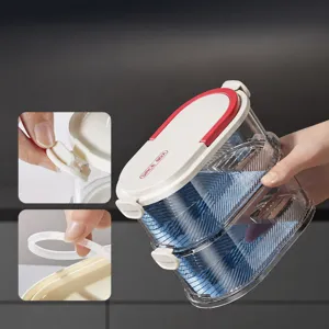 Contenitore per spezie trasparente a scomparti multipli con coperchio ermetico per la cucina.