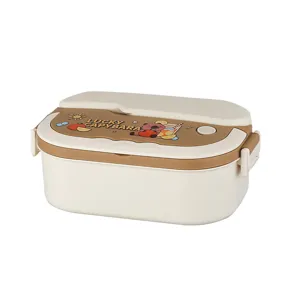 Süsses Capybara Bento Box mit doppelten Fächern und sicherem Seitenverschluss für den täglichen Gebrauch.