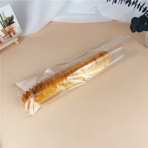 Transparente matte lange Brotverpackungstasche fuer Bäckerei, Gebäck und Kekse im Alltag.