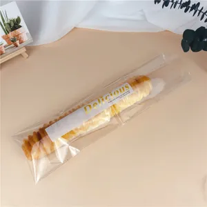 Transparenter, matter langer Backverpackungsbeutel für Raupenbrot, Gebäck und Kekse Detail.