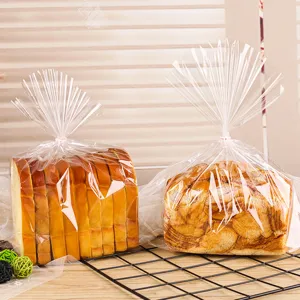 Transparenter langer Brotbeutel für Bäckerei, klare Plastiktüte für Toast und Gebäck.