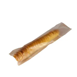 Langer mattierter Kunststoff Bäckerei Verpackungsbeutel für Brot Gebäck Lebensmittel.