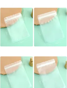 Matte clear ziplock bags for food and jewelry storage, moisture-proof resealable packaging.