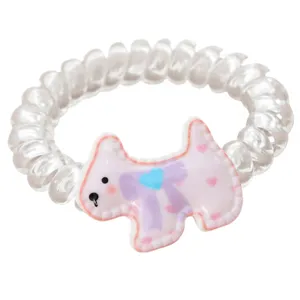Süße Cartoon Welpen Haarklammer Süße Hund Haargummi Für Damen Mädchen Bunte Harz Entenschnabel Clip Telefonleitung Haarring Zubehör