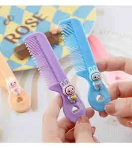 Mini pettine per capelli con coniglietto carino da cartone animato per bambini