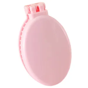 Brosse à Cheveux Pliante Macaron Portable Avec Miroir de Maquillage Peigne de Voyage Compact Outil de Coiffage de Massage en Plastique pour Femmes
