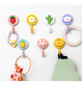 Ensemble de crochets muraux adhésifs mignons, porte-clés et serviettes décoratif.
