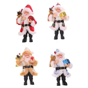 Christmas Santa Claus resin figurine ornaments hanging dolls set festive home decor items