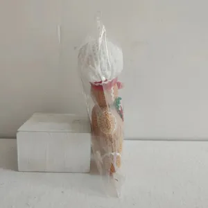 Cute knitted gingerbread man doll pendant for Christmas tree decoration party indoor display.