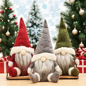 Christmas faceless gnome doll plush toy holiday window tabletop ornament nordic style decor