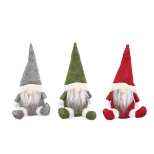 Christmas gnomes plush decorations faceless doll set holiday festive home window display decor