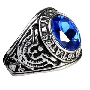 Vintage Military Eagle Alloy Ring For Men Retro Style Punk Ring Statement Finger Jewelry Gift For Men