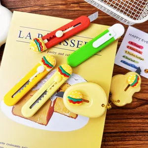 Joli set de cutter burger mignon, mini couteau de poche portable pour carnet et loisirs.