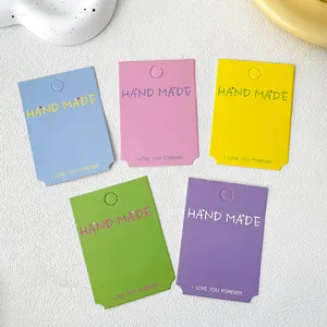 Cartes d'affichage de pinces à cheveux faites à la main colorées bijoux emballage