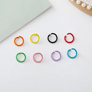 Kleurrijke gelakte open springringen DIY handgemaakte metaal verbindingsringen sieraden