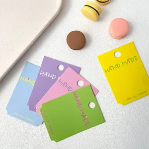 Cartes en papier colorées pour pinces à cheveux emballage de bijoux design bonbon