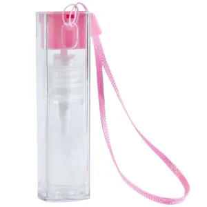 Flacon Pulvérisateur Rechargeable Portable Couleur Bonbon Plastique Voyage Parfum Distributeur Cosmétique Avec Lanière