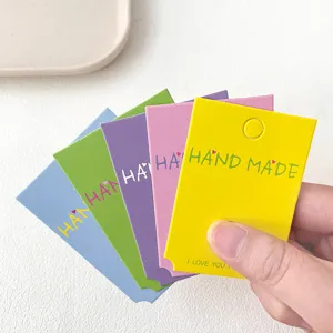 Cartes en papier pour pinces à cheveux artisanales colorées présentoir emballage bijoux