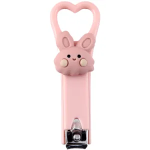 Cute Cartoon Mini Nail Clipper Portable Foldable Fingernail Cutter With 3D Doll Decoration Girly Style Beauty Tool