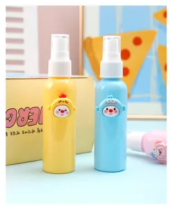 Cute cartoon spray bottle, mini portable dispenser for travel cosmetics, perfume and alcohol.