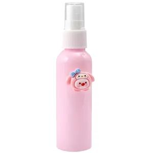 Portable Cute Cartoon Spray Bottle 60ml Mini Refillable Travel Perfume Toner Alcohol Dispenser Plastic Bottle