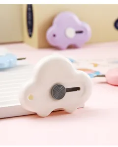 Mini cute cloud utility knife, portable box cutter and paper trimmer for student stationery.