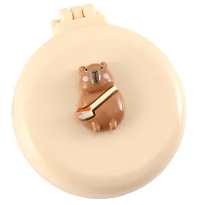 Χαριτωμένο Capybara Αναδιπλούμενη Χτένα Αέρα Φορητό Μίνι Παιδιά Κορίτσια Μικρή Βούρτσα Μαλλιών Καθρέφτης Εργαλείο Μακιγιάζ