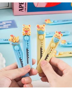 Mini Cute Bear Machairi Koution Portable Scholiki Graflki Yli Xartokoptis Kopidi