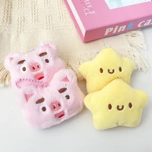 Simpatico peluche a forma di stella e maialino portachiavi morbido ciondolo per borsa