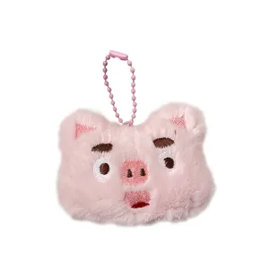 Portachiavi in peluche maialino cartone animato carino, ciondolo borsa morbido kawaii.