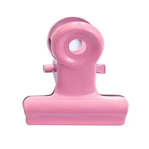 Clip raccogritore in metallo rosa colore caramella cancelleria ufficio documenti