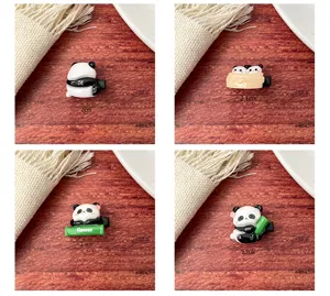 Set de pinzas para el cabello de panda de dibujos animados, mini horquillas para flequillo.