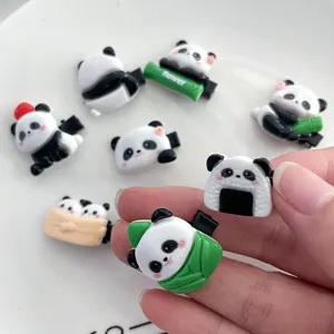 Lindos pasadores de pelo de panda para niños, pinzas de resina de dibujos animados