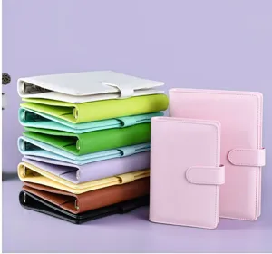 Agenda con anelli in pelle PU, taccuino ricaricabile A5 A6 con fibbia magnetica per ufficio scuola.