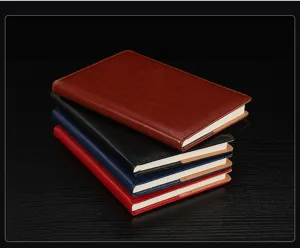 Set di taccuini aziendali A5 con copertina in pelle PU in piu colori, elegante diario per ufficio.