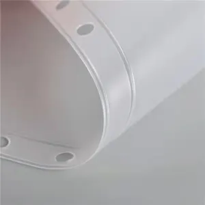 Clear PVC 6-ring binder zipper pocket detail view for A6 loose leaf notebook organizers