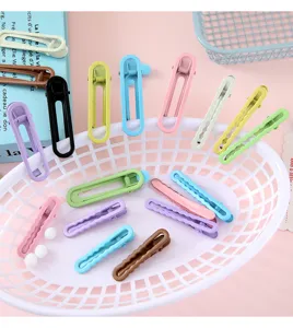 Candy color hair clips set, cute duckbill clips and side hairpins for women and girls daily styling.