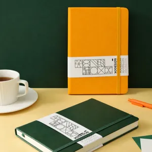Quaderno d'Affari A5 con Copertina Rigida in Pelle PU e Banda Elastica