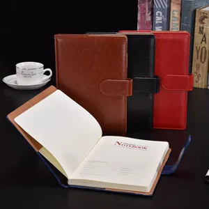 Professionele PU lederen notitieboek set voor kantoorvergaderingen, dagboek en aangepast logo.