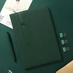 A5 business minimalist notebook with pen holder and elastic band for office work and meetings.