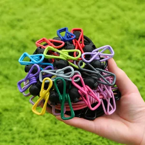 Portable Travel Clothesline Elastic Outdoor Laundry Rope With Windproof Clips And Anti Slip Buckles For Dormitory Home Camping