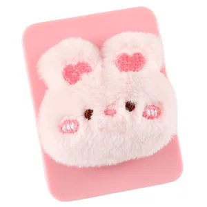 Cute Cartoon Animal Plush Portable Makeup Mirror Foldable Pocket Cosmetic Mirror With Small Comb For Women Girls