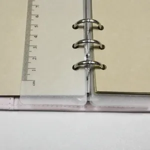 Regla cuaderno de anillas A6 marcapaginas divisor Today cinta de medida detalle.